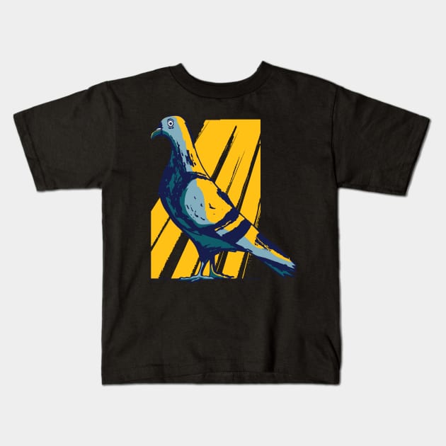 City Pigeon Kids T-Shirt by 2P-Design